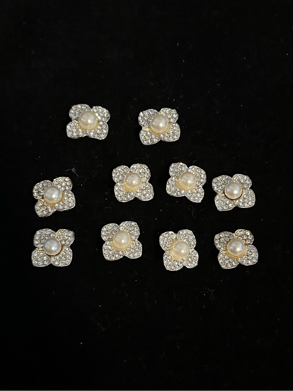 10 pcs Silver Faux Pearl Buttons 18mm Plastic  Sewing Craft Button